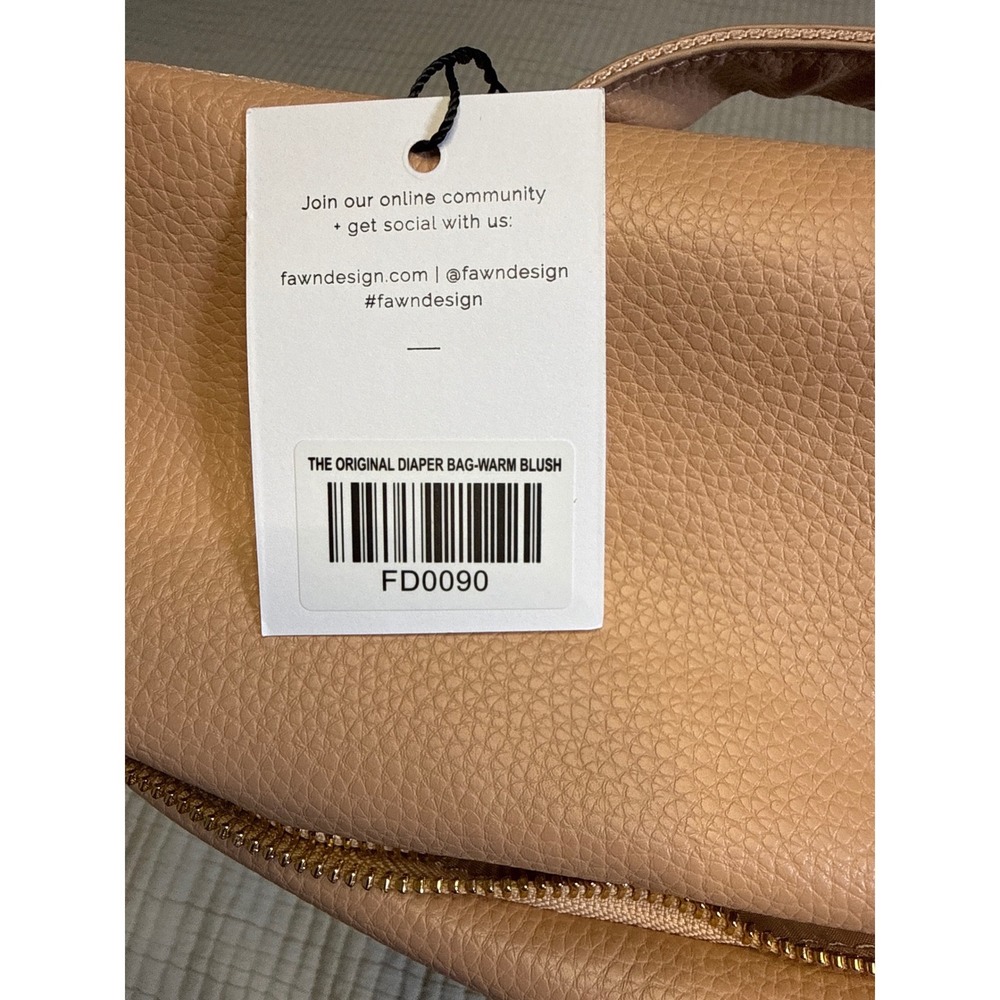 Fawn Design The Original Diaper Bag Warm Blush Vegan Leather Backpack NEW Unisex - Picture 8 of 12